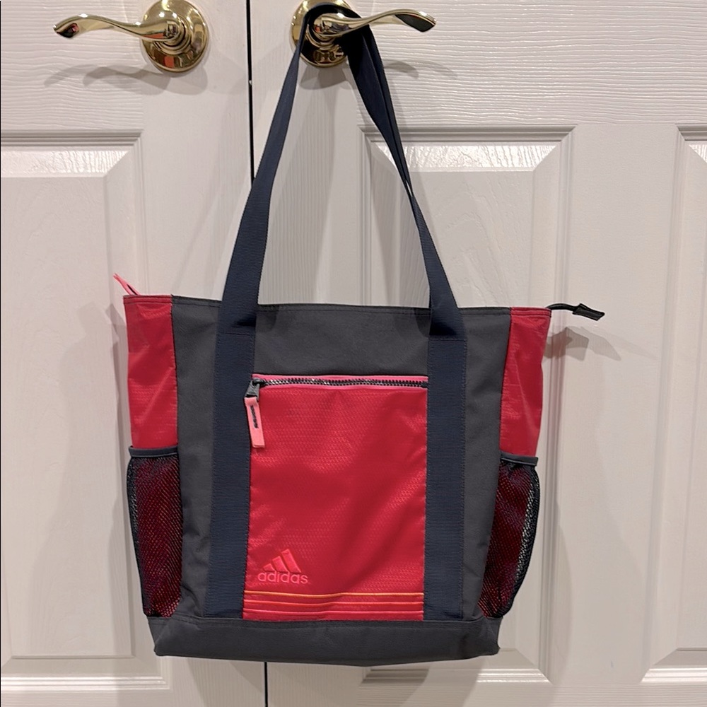 adidas Red and Gray Tote Bag